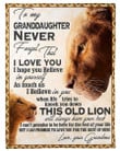 Grandma To Granddaughter Fleece Blanket Lion Believe In Yourself Fleece Blanket