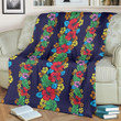 Tropical Tree Hawaiian Themed Pattern Print Design Fleece Blanket