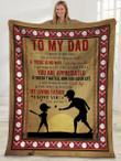 To My Dad I Know It's Not Easy Dad And Son Baseball Fleece Blanket