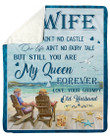 Beach Still You Are My Queen Old Husband To Wife Sherpa Blanket