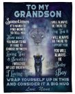 Nana To Grandson Customized Name Lion Always Be There To Love You Fleece Blanket Fleece Blanket