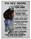 Daughter To Mom To Me You Are The World Fleece Blanket Fleece Blanket