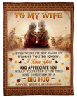 Couple Husband To Wife I Love You Fleece Blanket Fleece Blanket