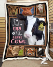 Customized Cow Blanket - Just A Girl Who Loves Cows