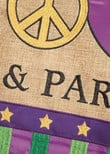 Peace Love And Parades Purple Tone Happy St. Patrick's Day Printed Garden Flag