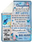 Dad To Daughter My Love Will Follow You Wherever You Go Fleece Blanket Sherpa Blanket