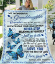 Love You For The Rest Of Mine Gift For Granddaughter Blanket