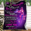Purple Butterflies Grandma Gift For Granddaughter God Sent You Into My Life Fleece Blanket