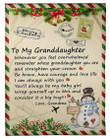 Letter Grandma To Granddaughter Fleece Blanket I Am Always With You Fleece Blanket