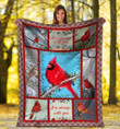 I'm Always With You Red Cardinal Bird Fleece Blanket