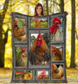 Chicken Lover 3d Chicken Farming Farmer Fleece Blanket