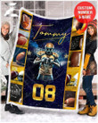 Custom Fleece Blanket - Football - Galaxy