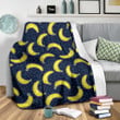 Yellow Banana Pattern Print Design Universe Fleece Blanket