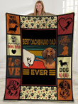 Best Dachshund Dad Ever Dachshund Doxie Weiner Dog Gift For Dad Fleece Blanket