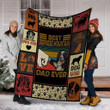 Best Bernese Mountain Dad Ever Gift For Dad Father's Day Gift Fleece Blanket