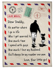 Air Mail Envelop To Daddy You'll Always Be My Number One Man Fleece Blanket Fleece Blanket