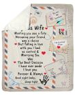 Air Mail Envelop Husband To Wife Love You Forever And Always Fleece Blanket Sherpa Blanket