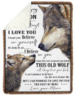 Meme Gift For Grandson Never Forget How Much I Love You Sherpa Blanket