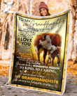 Custom Fleece Blanket - For Granddaughter From Grandma - Cow - Life Gave Me The Gift Of You