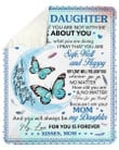 You'll Always Be My Daughter Mom To Daughter Fleece Blanket Sherpa Blanket