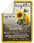 Beautiful Gift For Daughter You Are My Only Sunshine Fleece Blanket Sherpa Blanket