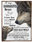 Never Forget That I Love You Lovely Message From Poppop Gifts For Granddaughter Fleece Blanket
