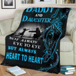 Blanket Gift For Daddy From Daughter Always Heart To Heart