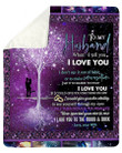 I Love You To The Moon And Back Great Gift From Wife To Husband Fleece Blanket