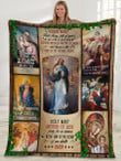 Virgin Mary Holy Mary Mother Of God Jesus Christ Fleece Blanket