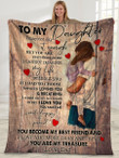 To My Daughter I May Not Say It Enough Dad And Daughter Fleece Blanket