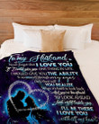 I Love You With All My Heart Fleece Blanket For Husband