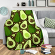 Heart Avocado Pattern Print Design Fleece Blanket