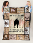 Money Can Buy A Lot Of Things Pug Dog Fleece Blanket