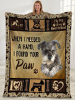 I Found Your Paw Miniature Schnauzer Dog Fleece Blanket