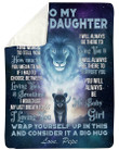 Pepe To Granddaughter Lion Always Be There To Love You Fleece Blanket Customized Name Sherpa Blanket