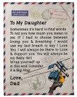 Consider It A Big Hug Butterfly Letter Fleece Blanket For Lineman's Daughter Fleece Blanket