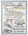 I Love You Forever And Always Quote Gift For Granddaughter Fleece Blanket