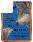 Wolves Peepaw Hopes Grandson To Believe In Himself Fleece Blanket