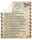 Loving Letter Thank For All You Do Fleece Blanket Granddaughter To Honey Sherpa Blanket