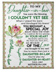 Lotus Messages For Daughter-in-law From Mother-in-law With Love Fleece Blanket