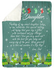 Thinking Of You Christmas Atmosphere Fleece Blanket To Daughter Sherpa Blanket