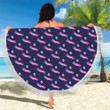 Zombie Pink Hand Design Pattern Printed Round Beach Towel