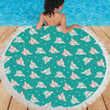 Chihuahua Polka Dot Pattern Printed Round Beach Towel