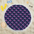 Zombie Pink Hand Design Pattern Printed Round Beach Towel