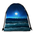 Moonlight Magic Ocean View Printed Round Beach Towel