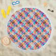Peace Sign Patchwork Design Printed Round Beach Towel