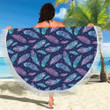 Feather Aztec Design Printed Round Beach Towel