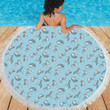 Wolf Design Print Pattern Round Beach Towel