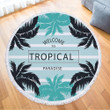 Floral Tropical Plants Islands Style Printed Round Beach Towel