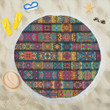Mandala Flowers Style Design Printed Round Beach Towel